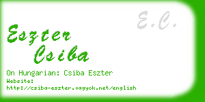 eszter csiba business card